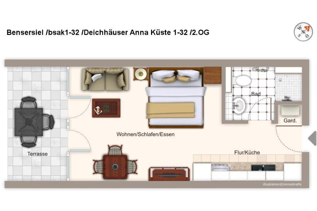 Deichhaeuser Anna Kueste Deichhaeuser Anna Kueste 1-32 Bensersiel Luaran gambar